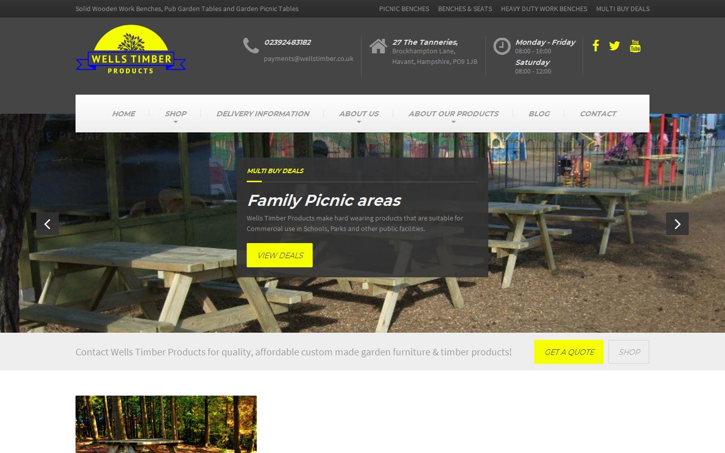 Wells Timber Products Website