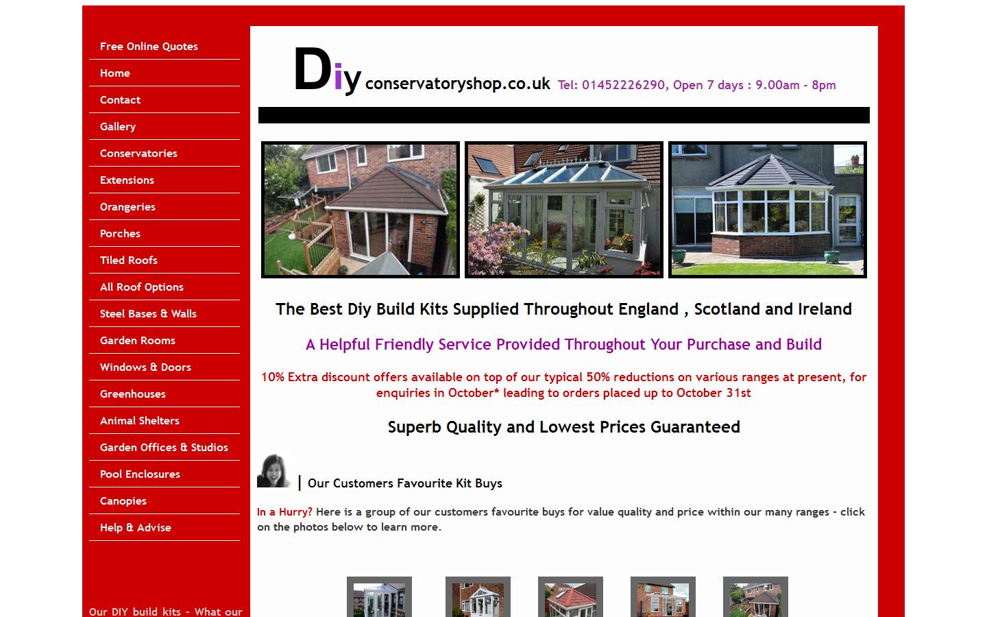 DIY CONSERVATORY SHOP LTD Website