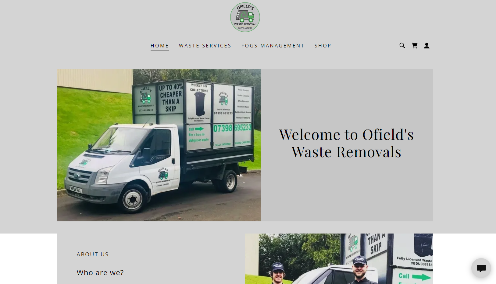 Ofields Waste Website