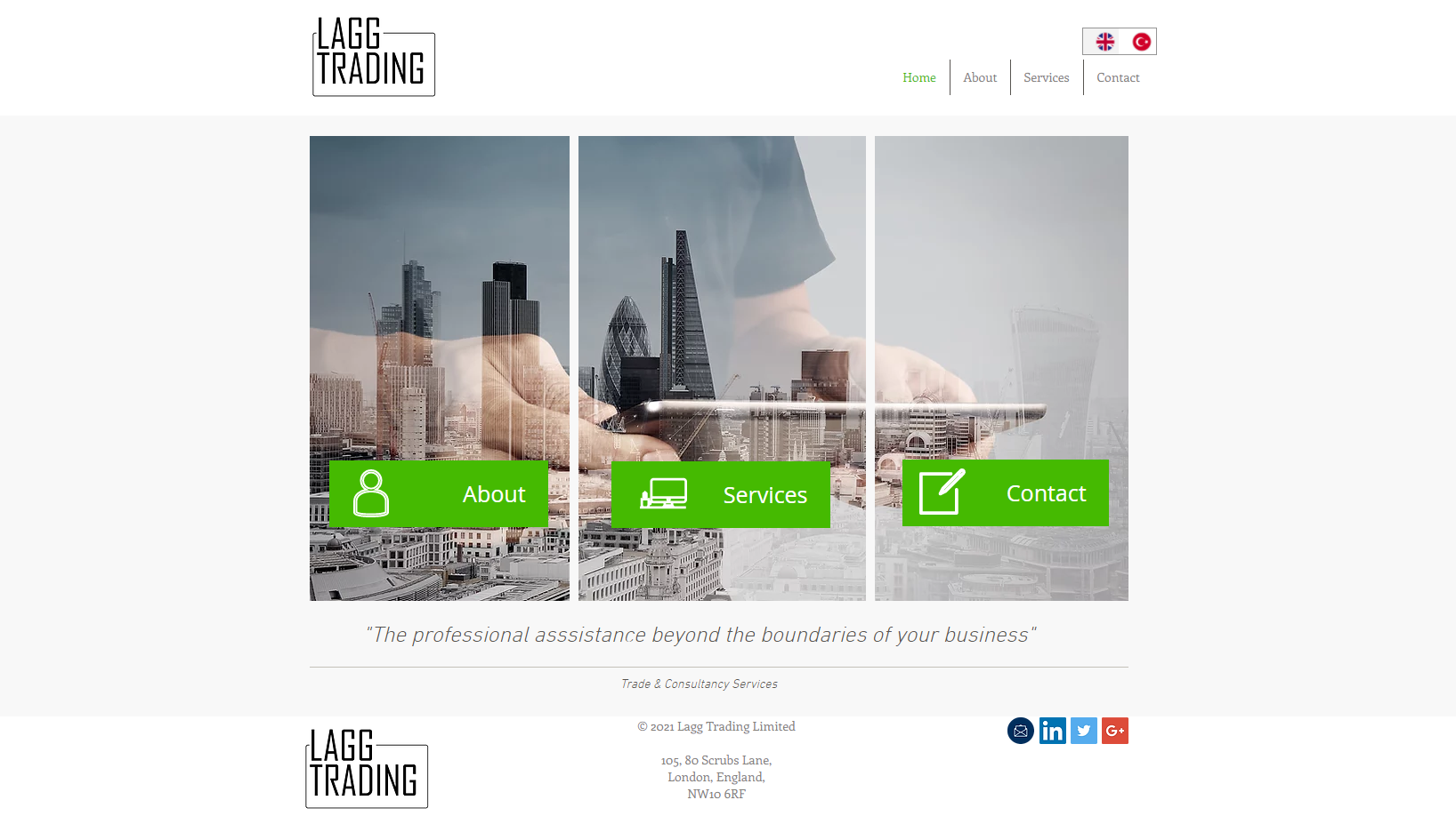 LAGG TRADING LIMITED Website