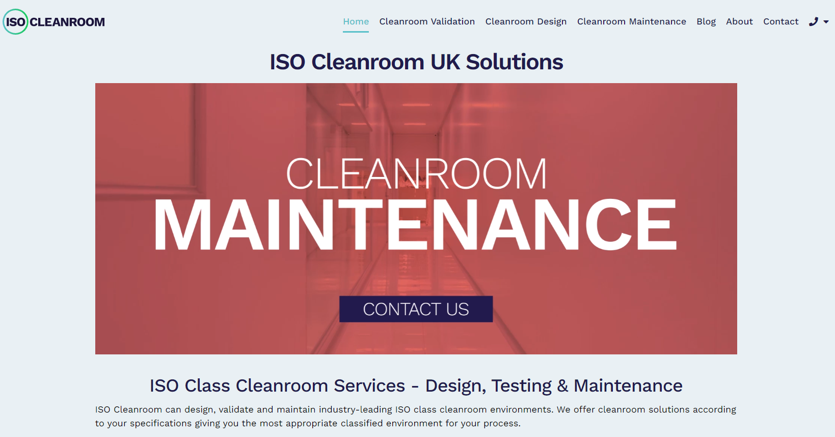 ISO Cleanroom Website