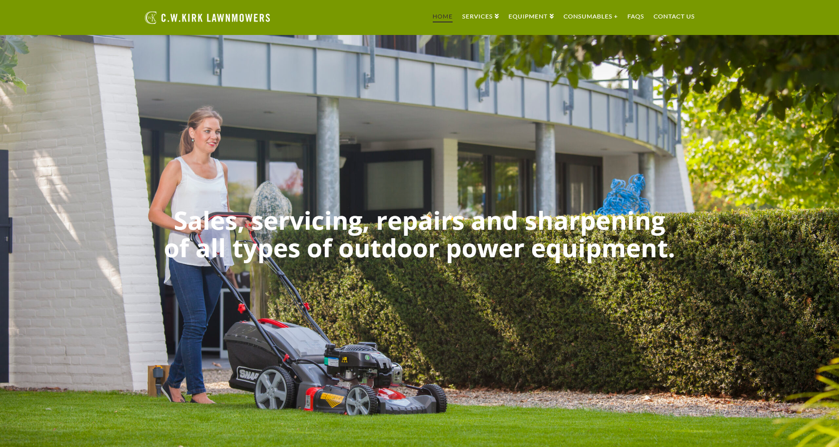 CW Kirk Lawnmowers Ltd Website