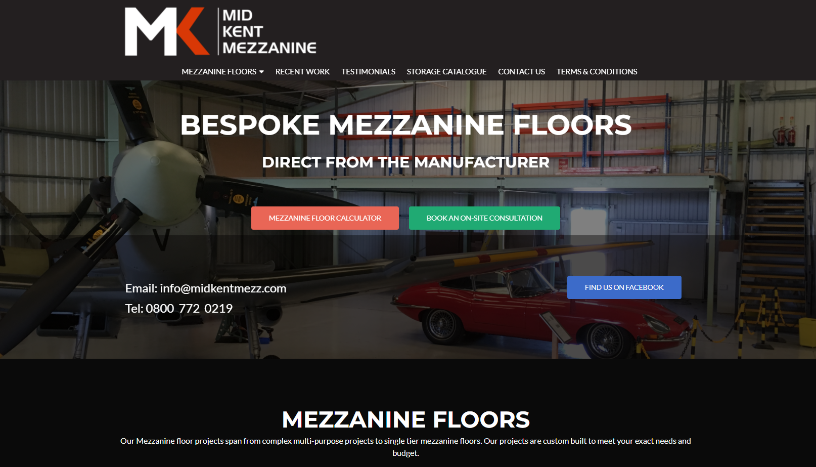 Mid Kent Mezzanine Website