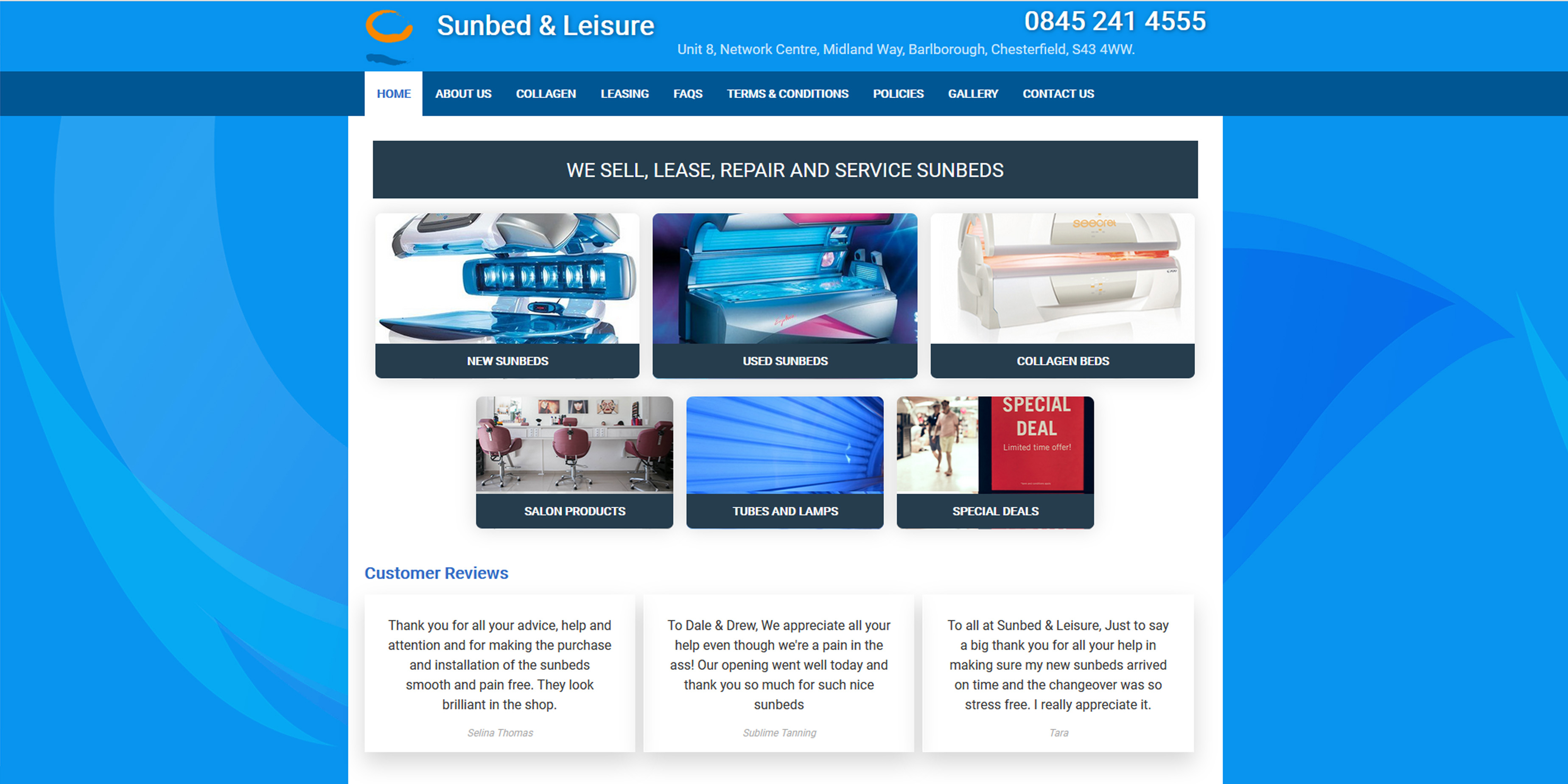 Sunbed & Leisure Website