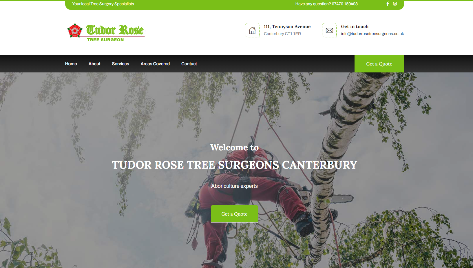 Tudor Rose Tree Surgeons Website