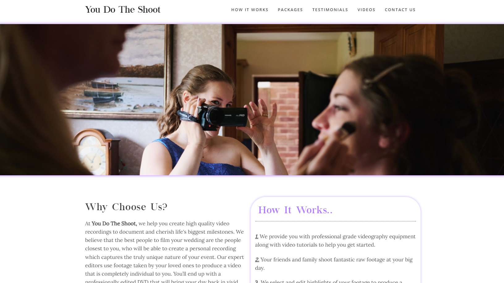 You Do The Shoot Website