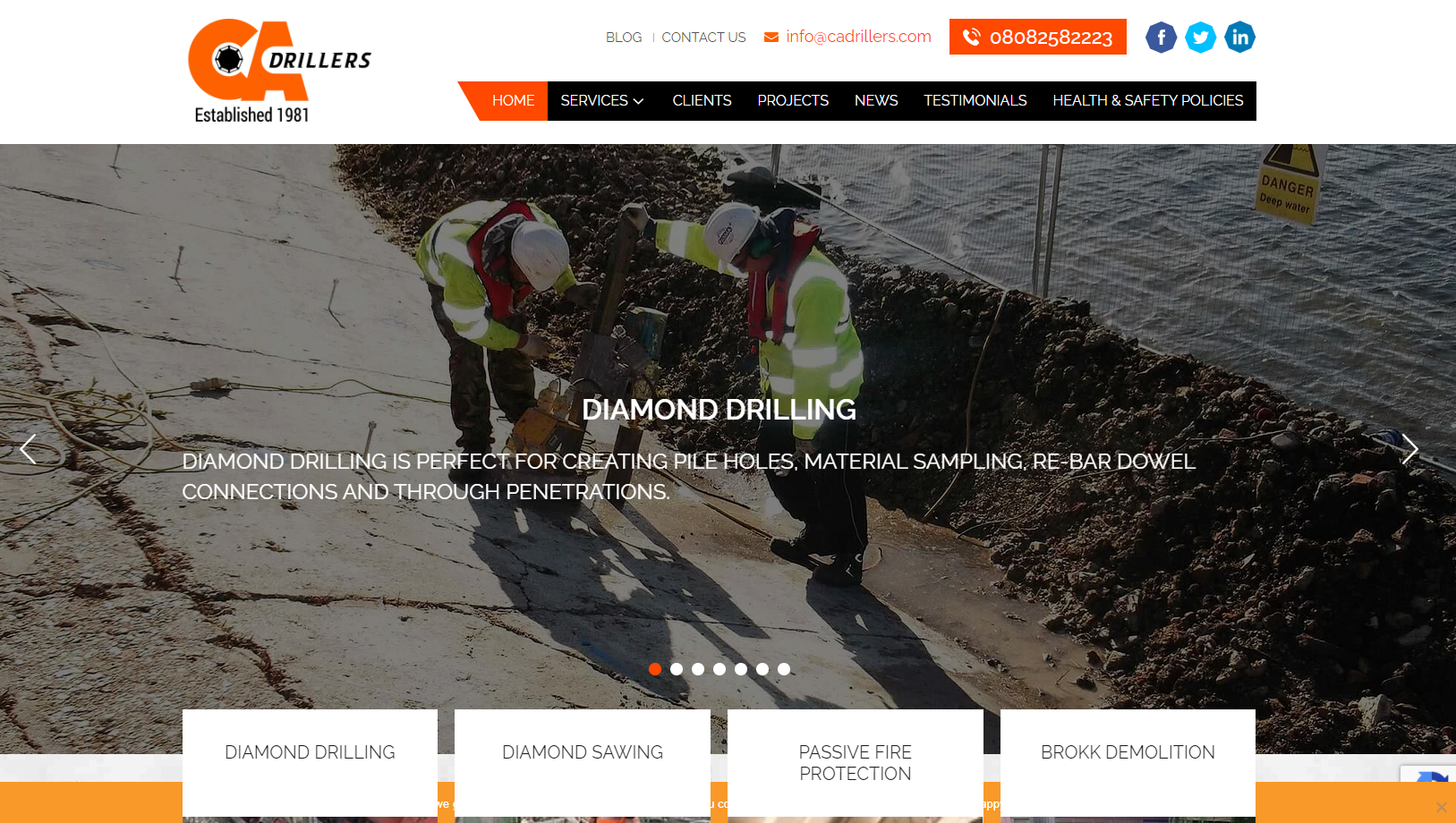 CA Drillers Ltd London Website