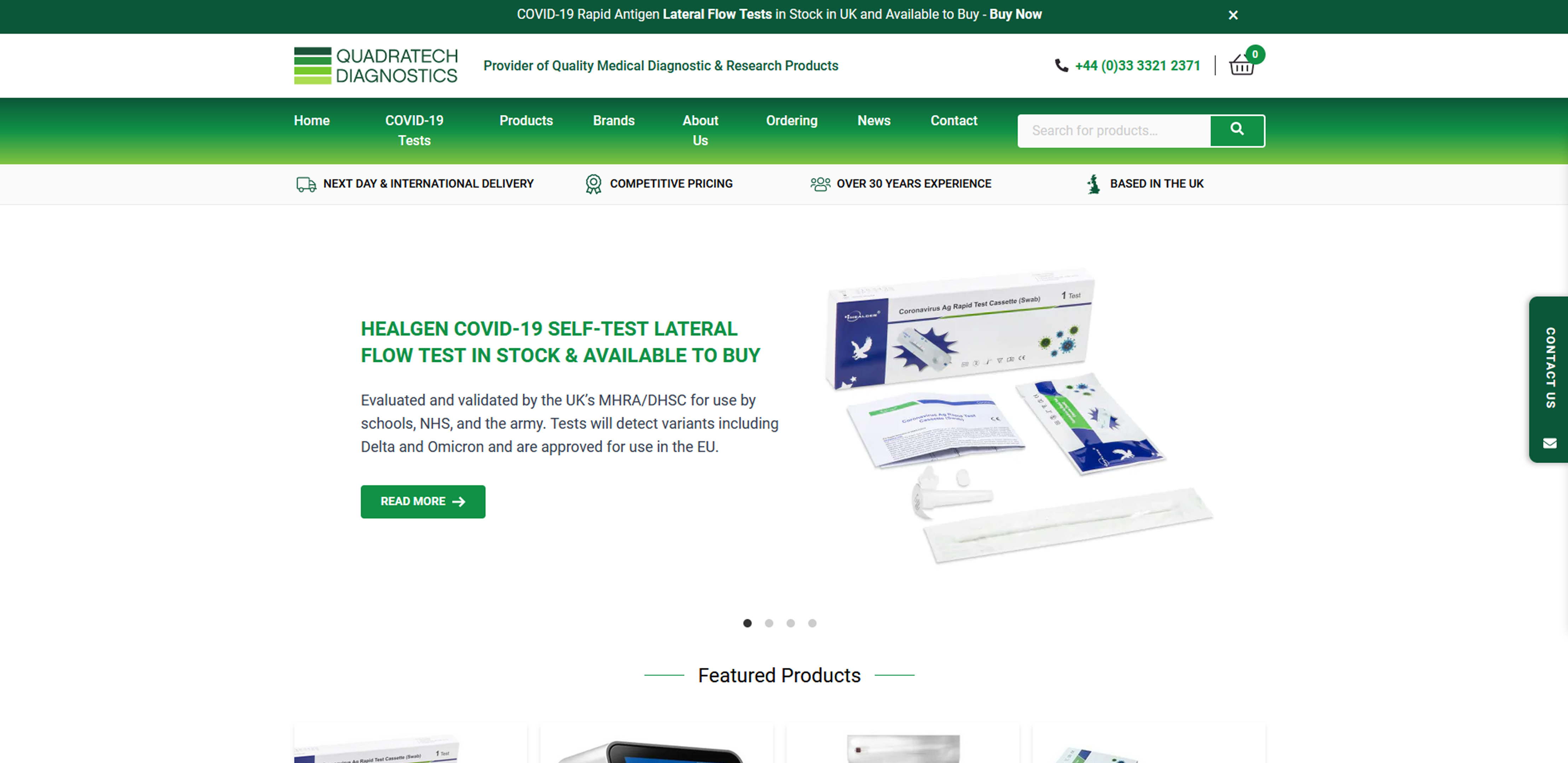 Quadratech Diagnostics Ltd Website