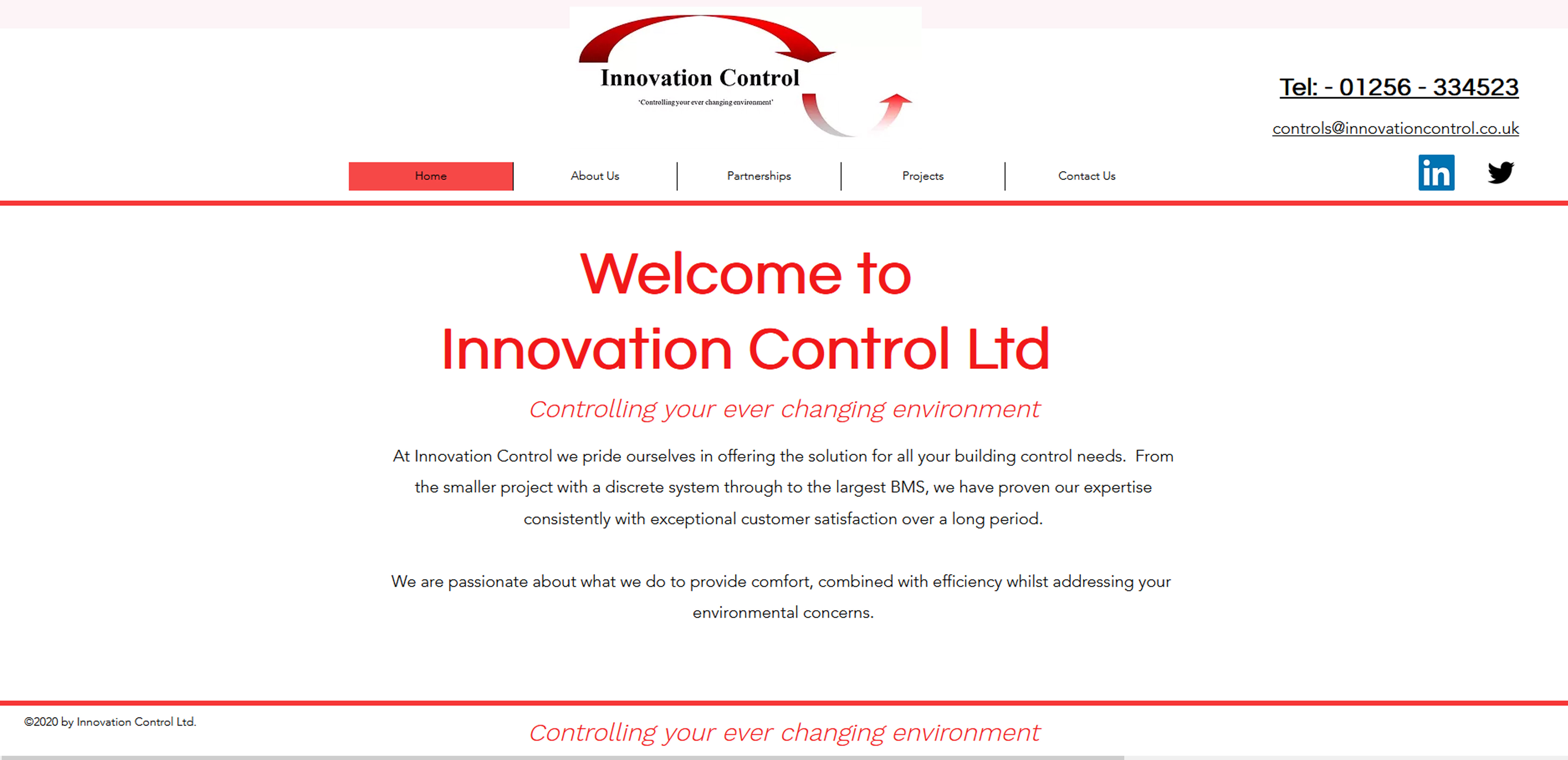 Innovation Control Website