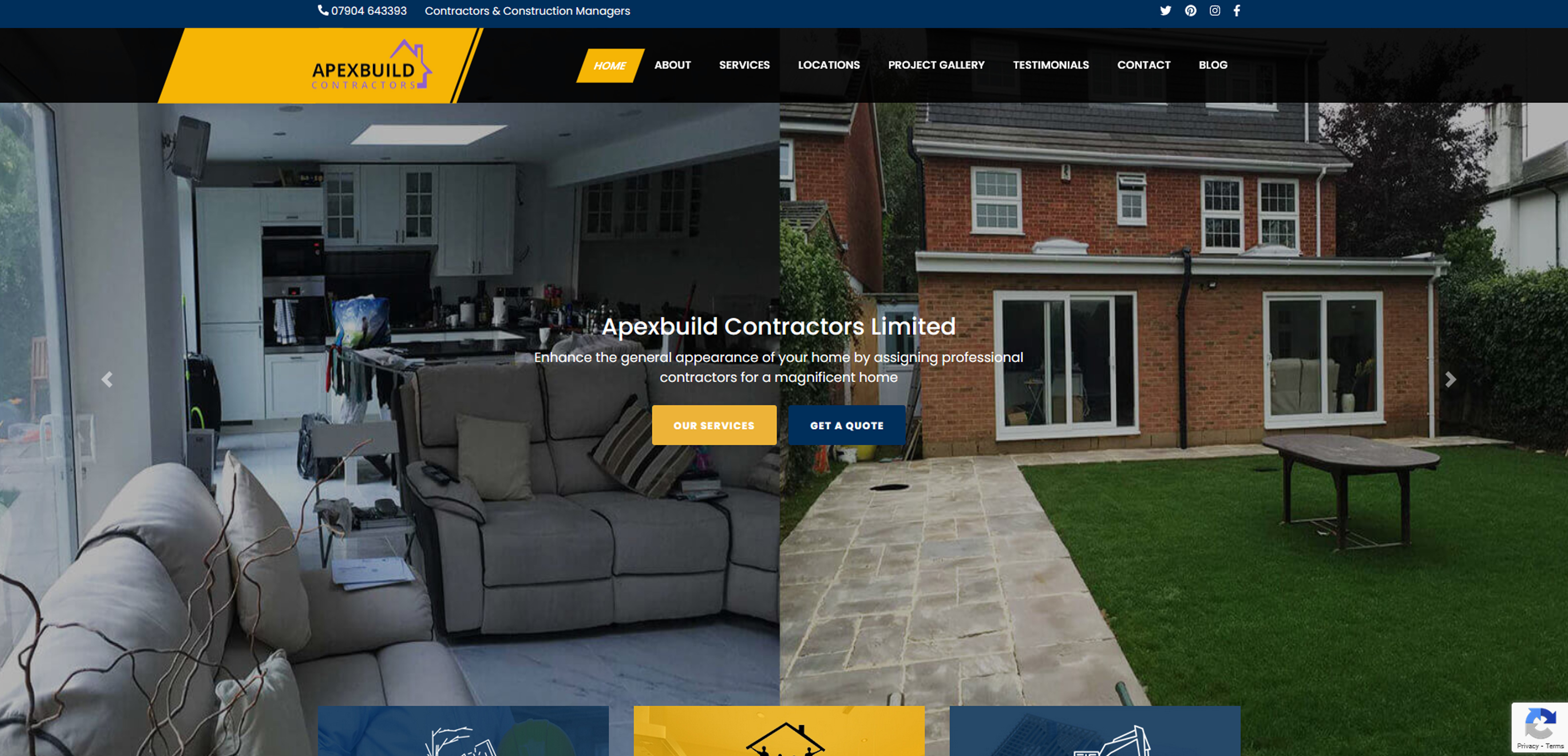 Apex Build Contractors  Website