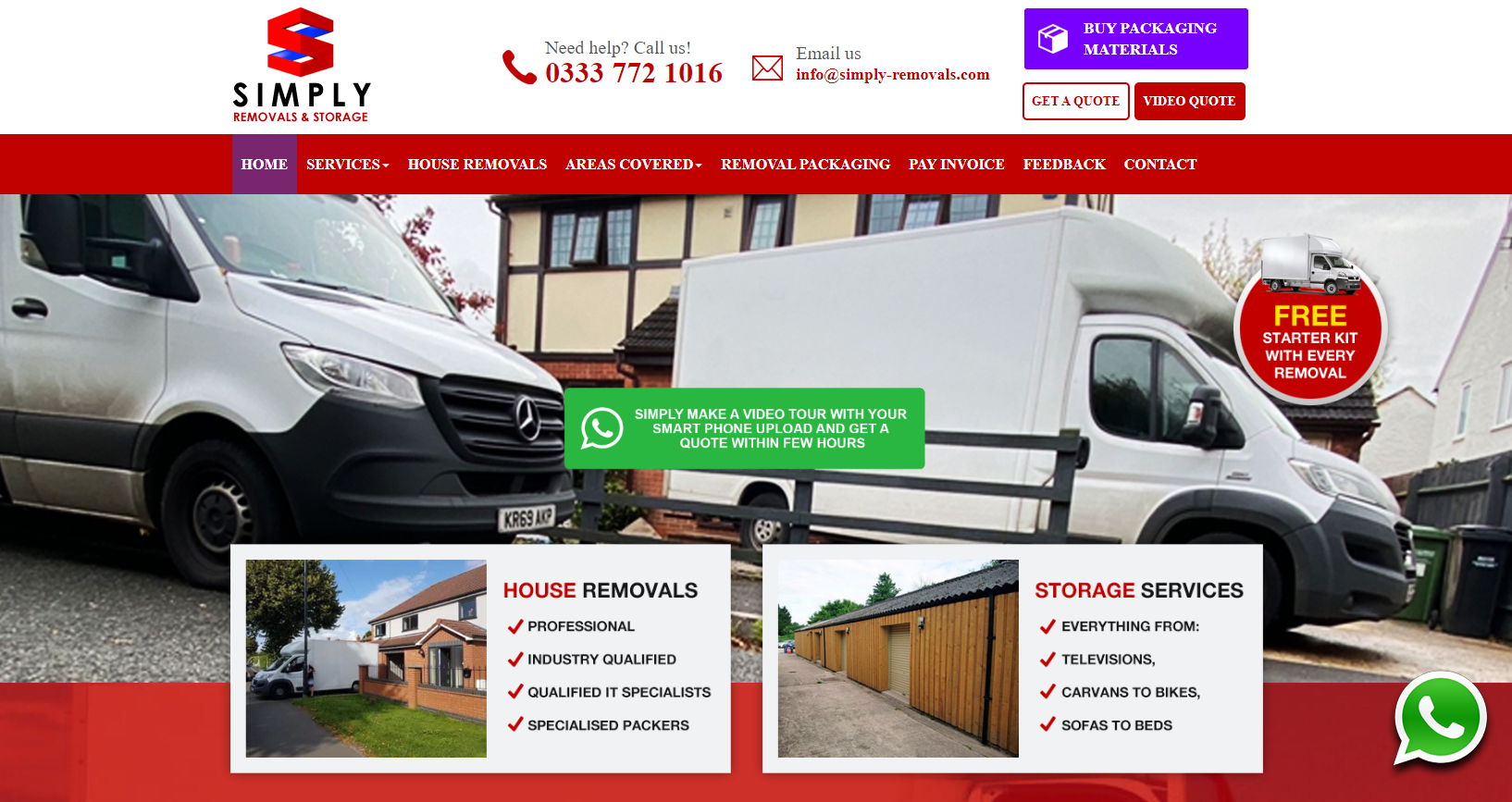 Simply Removal & Storage Ltd Website