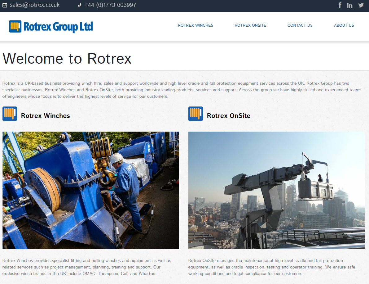 Rotrex Group Ltd Website