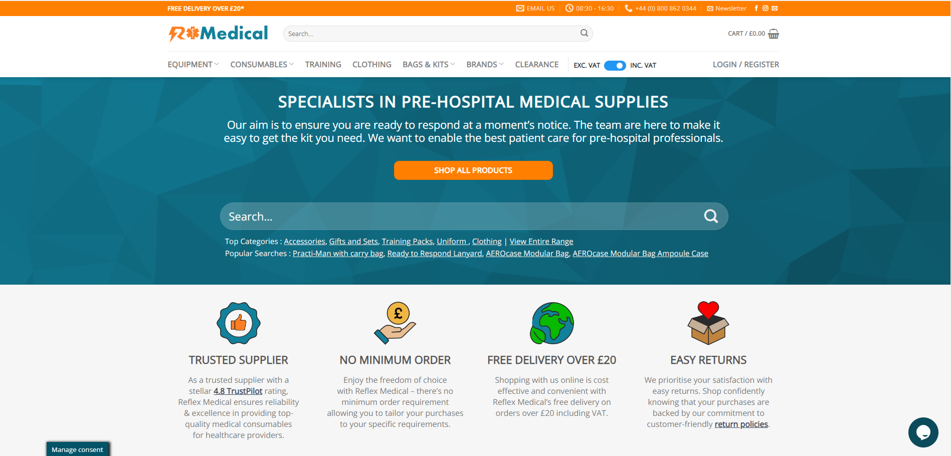 Reflex Medical Website