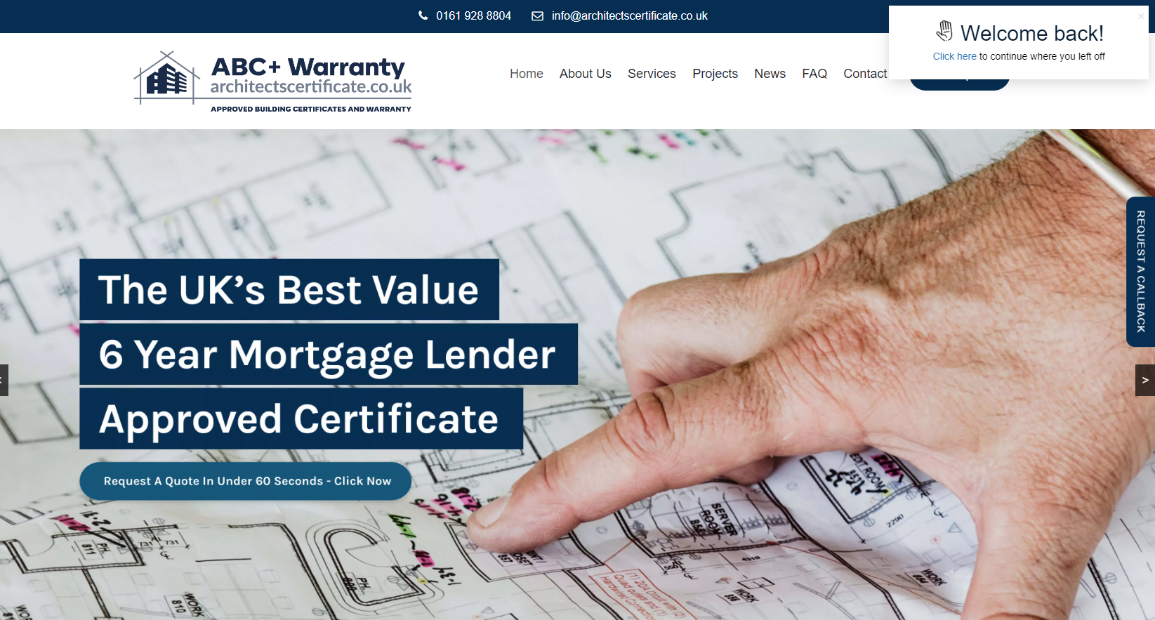 ABC+ Warranty & Architects Certificate Website