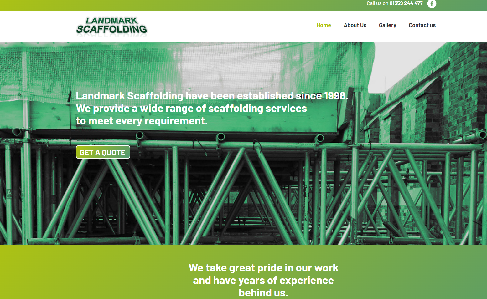 Landmark Scaffolding Website