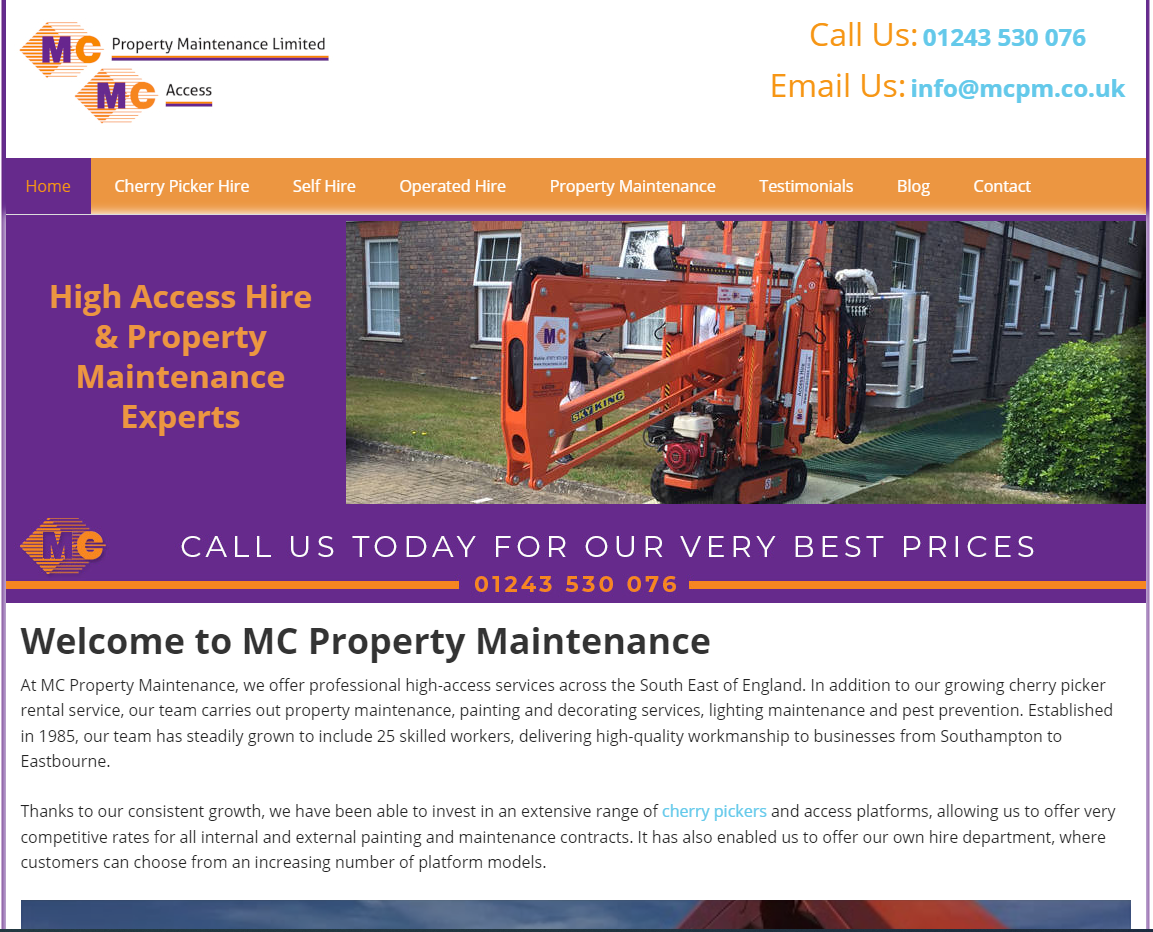 MC Property Maintenance Ltd Website