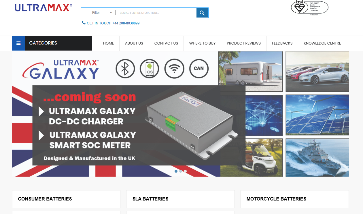 UltraMax Batteries Website