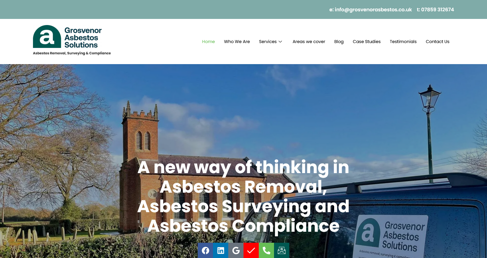 Grosvenor Asbestos Solutions  Website