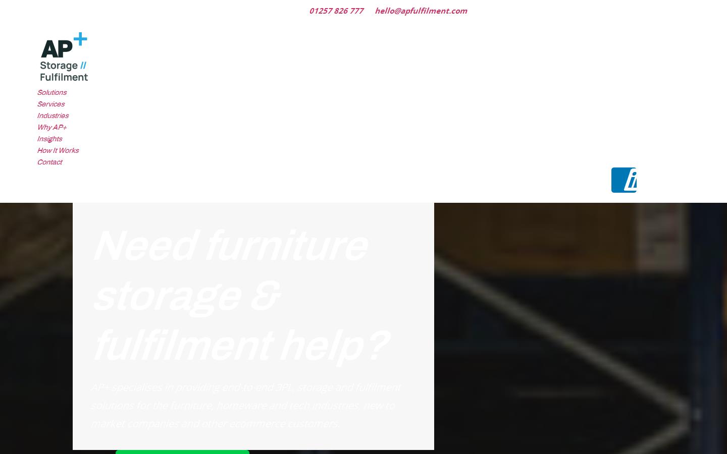 AP+ Storage & Fulfilment Website