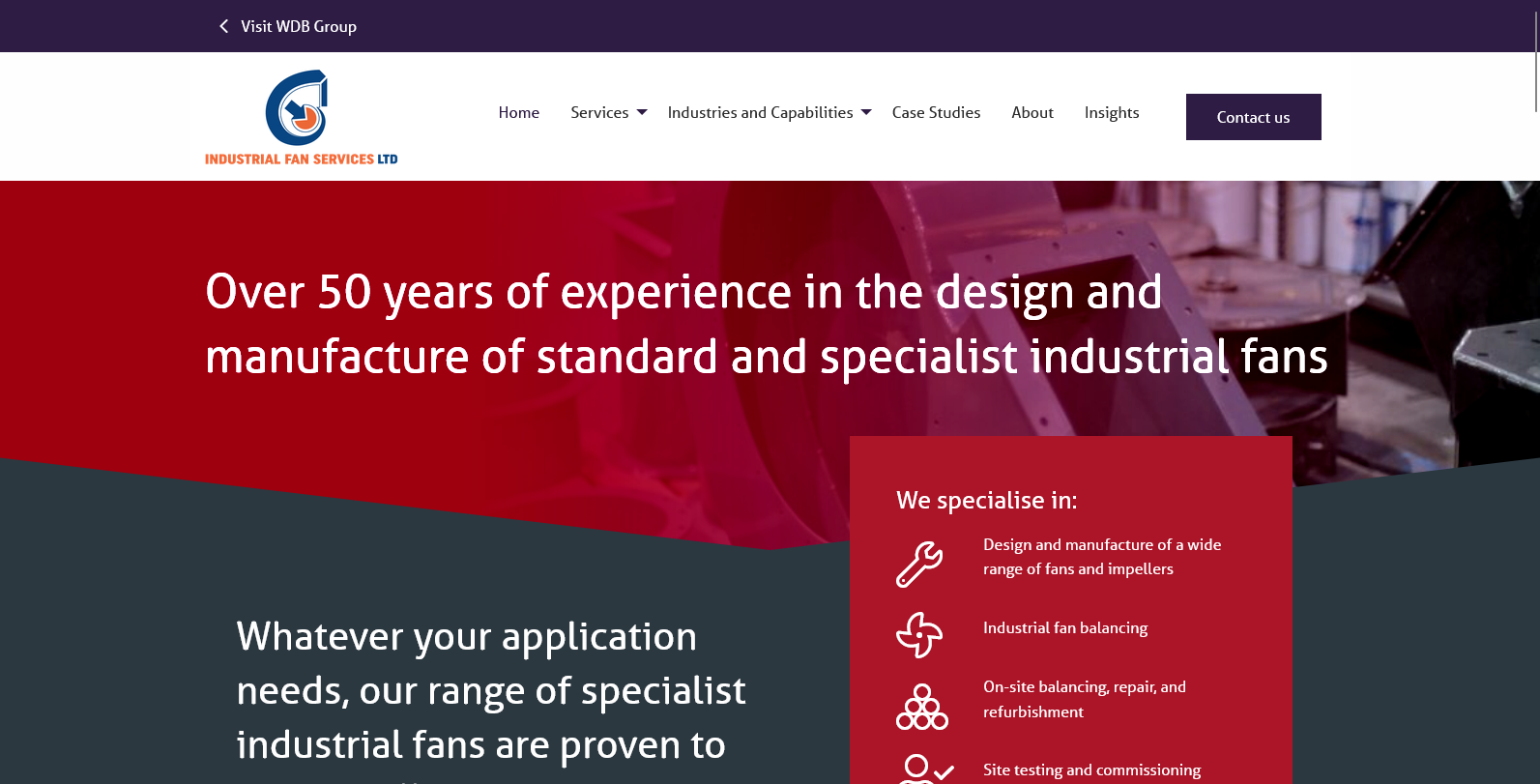 Industrial Fan Services Ltd Website