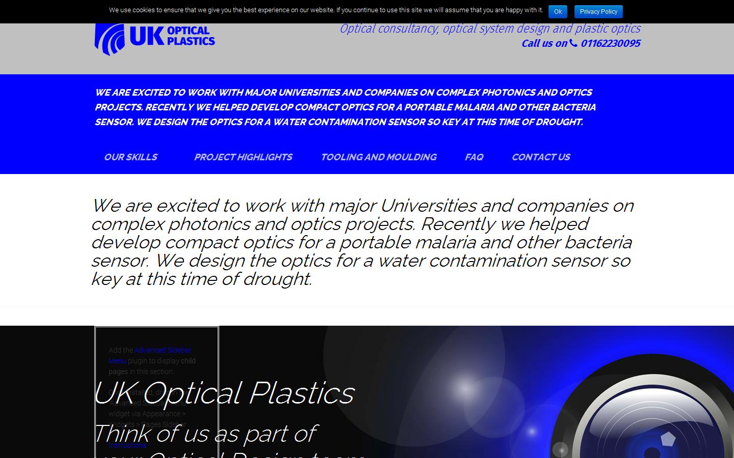 UK optical plastics limited Website