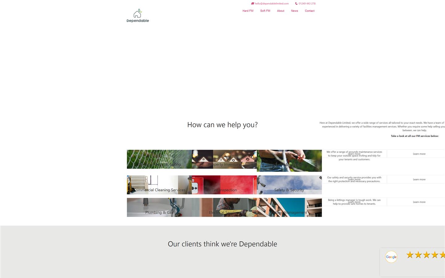 Dependable Ltd Website