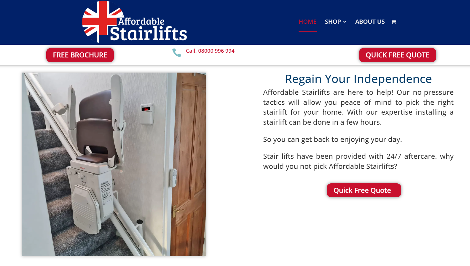 Affordable Stairlifts Website