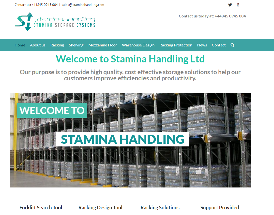 Stamina Handling Ltd Website