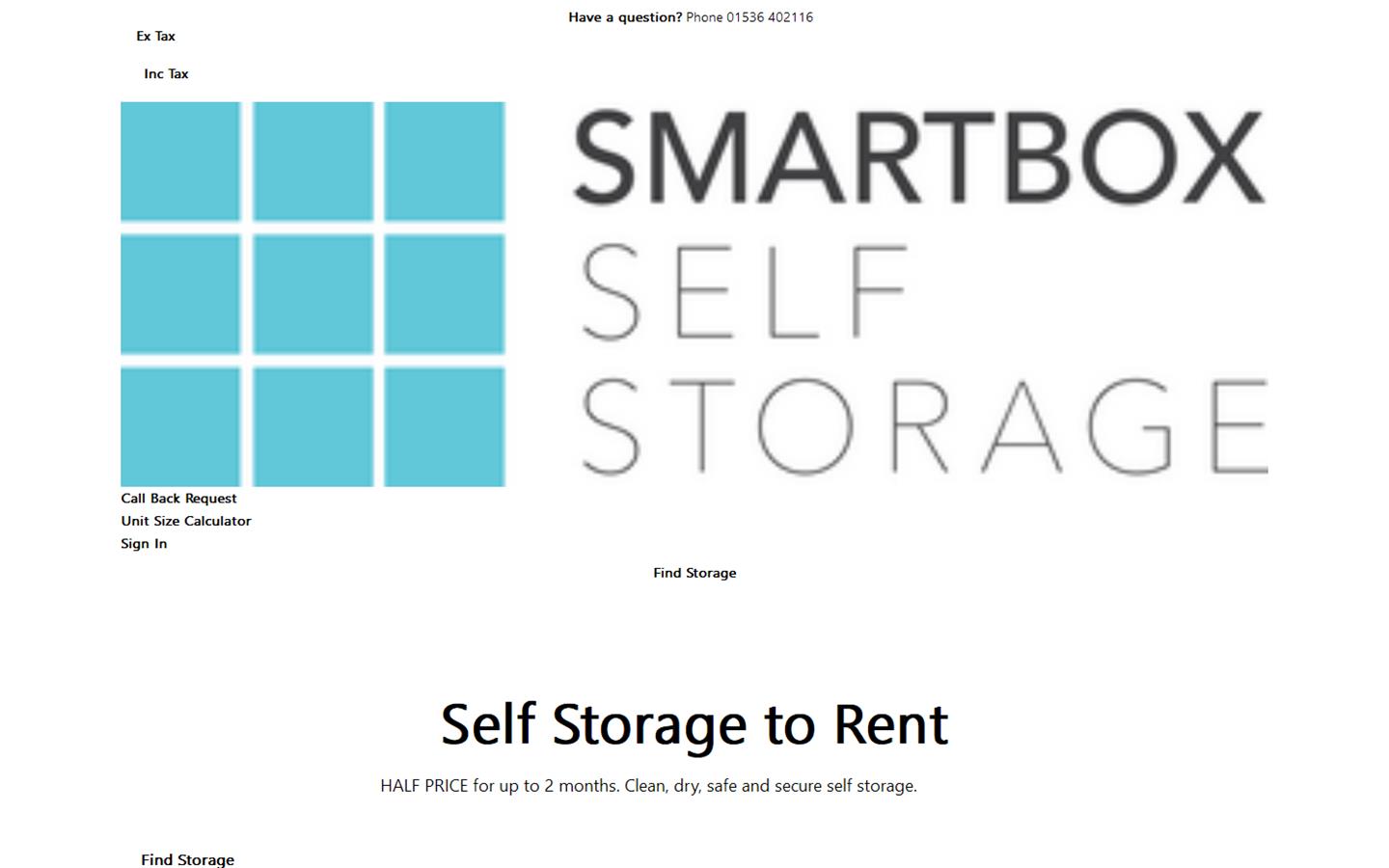 Smartbox Self Storage Stamford Website