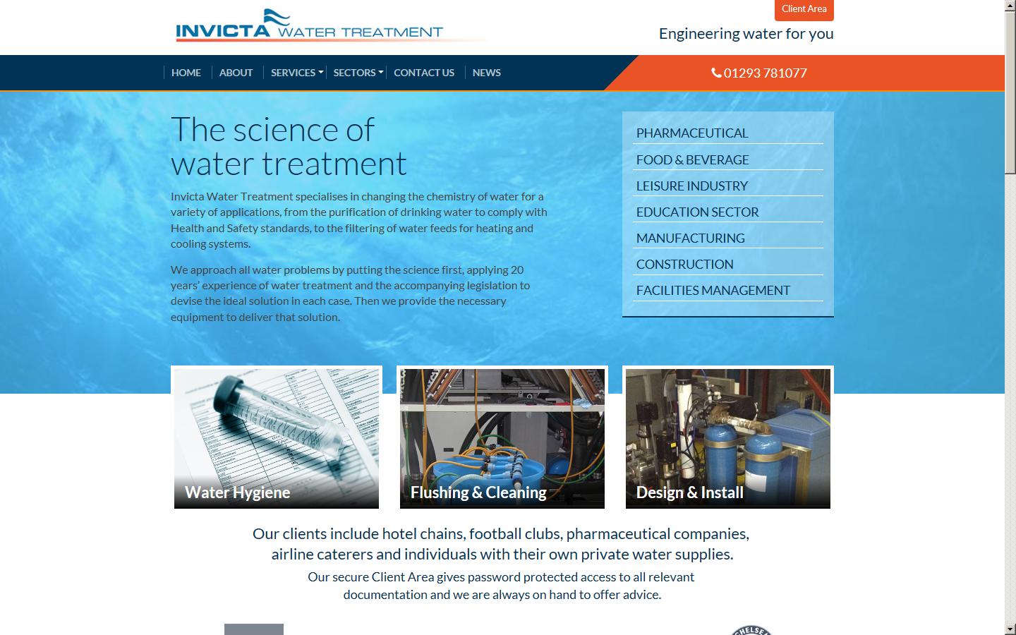 Invicta Water Treatment Ltd Website