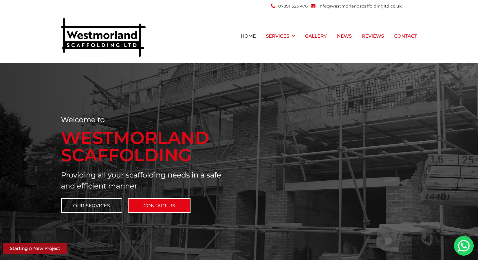 Westmorland Scaffolding Ltd Website