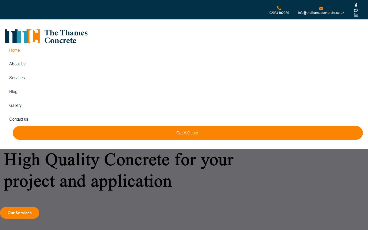 The Thames Concrete Website