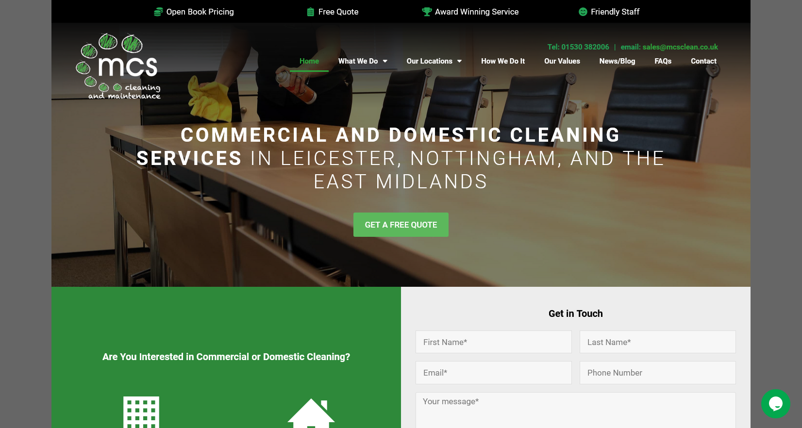 MCS Cleaning & Maintenance Ltd Website