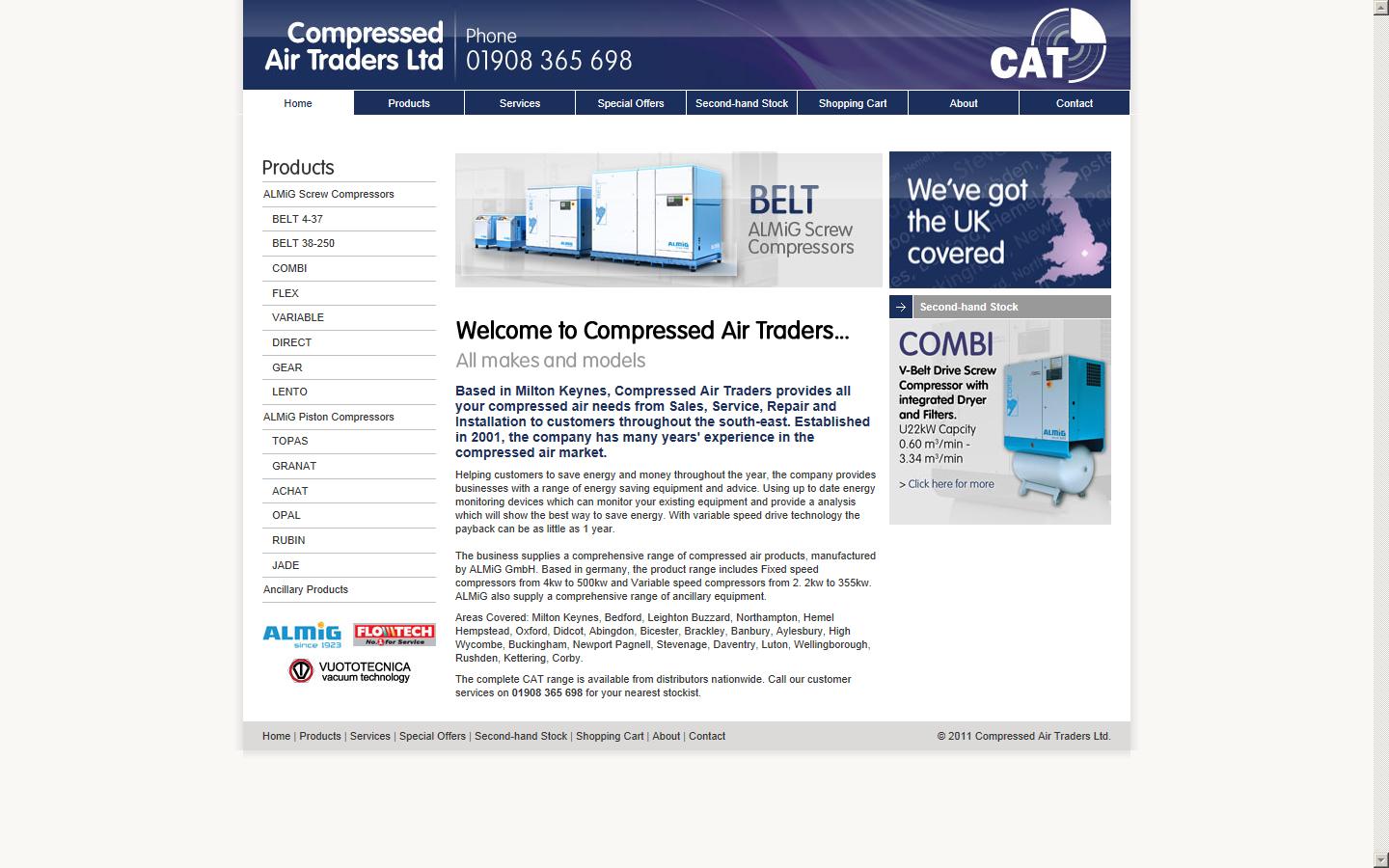 Compressed Air Traders Ltd Website