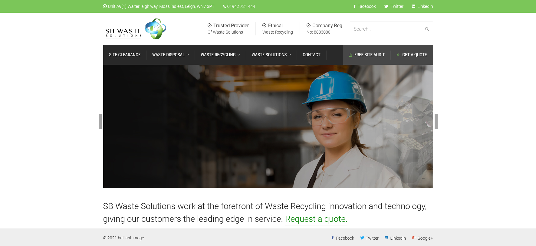 SB Waste Solutions Website