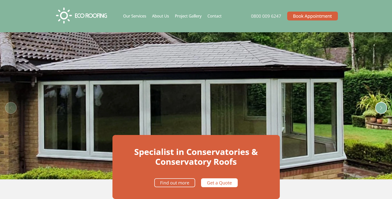 Eco Roofing SE Website