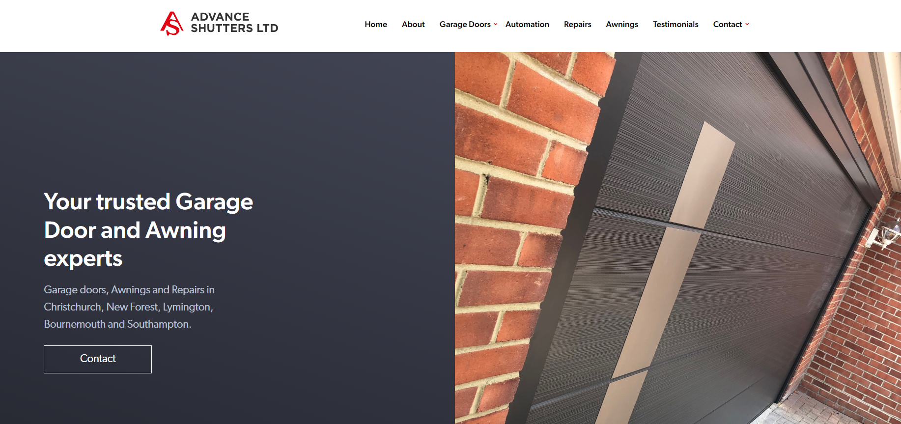 Advance Shutters Ltd Website