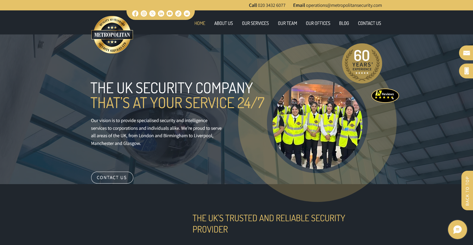 Metropolitan Security Website