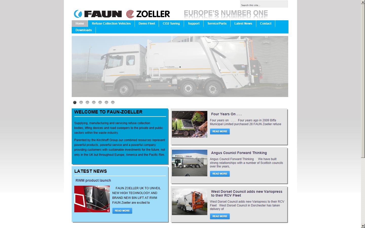 FAUN Zoeller UK Ltd Website