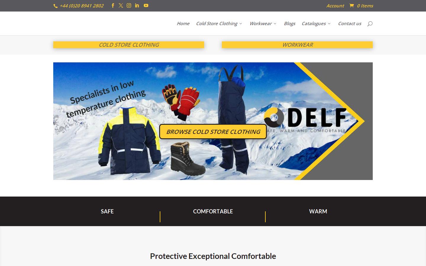 Delf Coldwear Solutions  Website