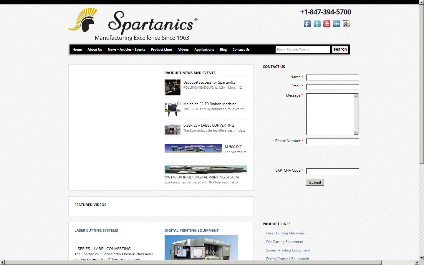 Spartanics Ltd Website