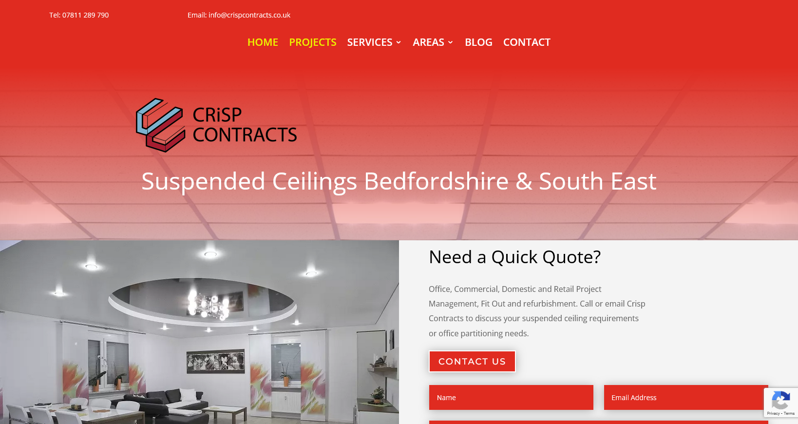 Crisp Contracts Suspended Ceilings Ltd Website