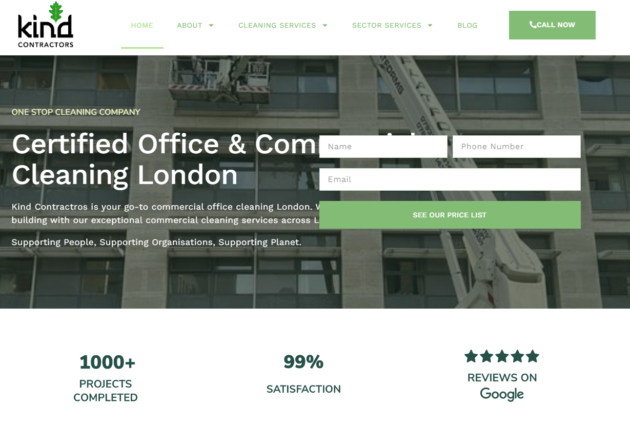 Kind Contractors Ltd Website