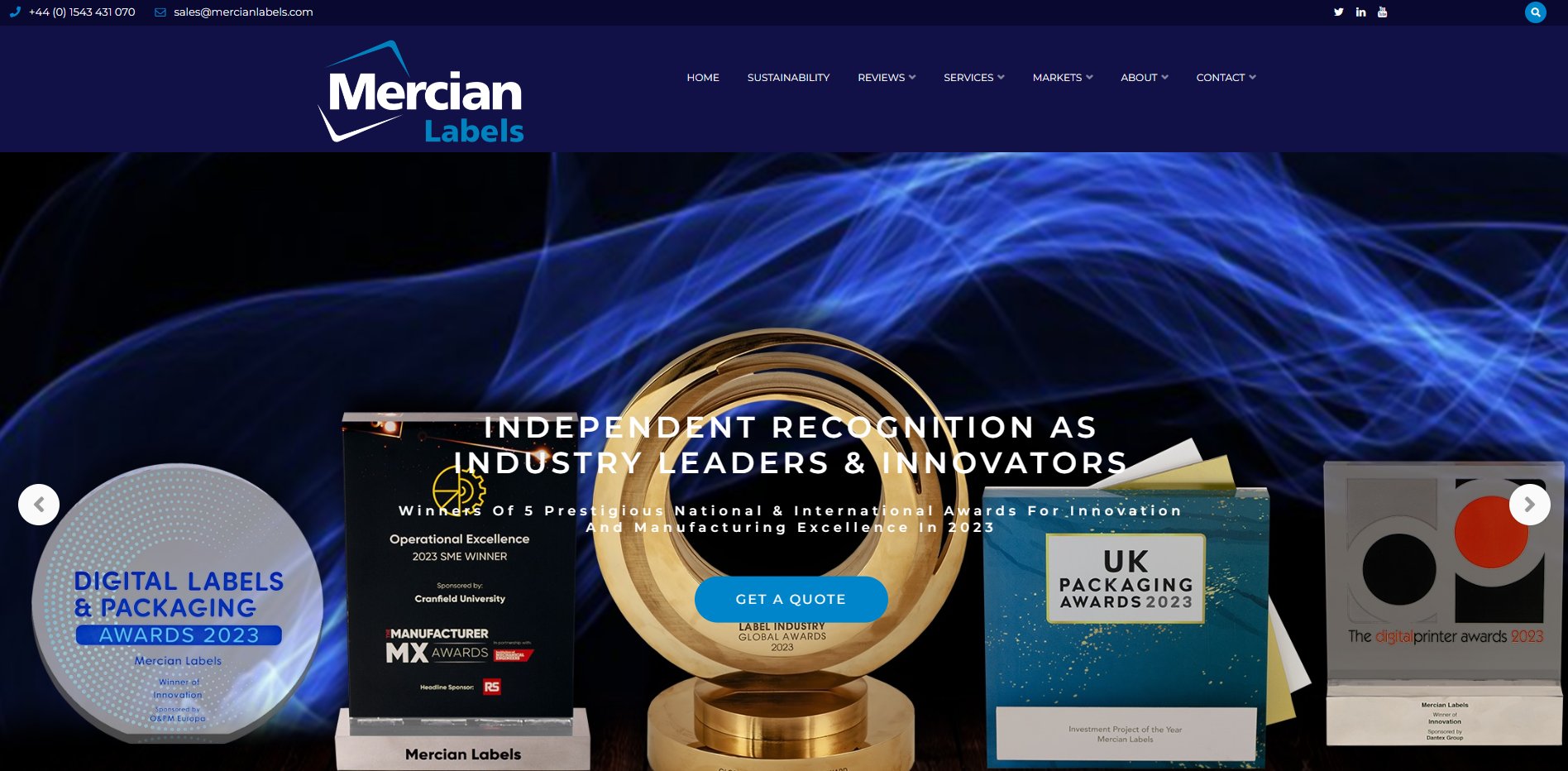 Mercian Labels Ltd Website