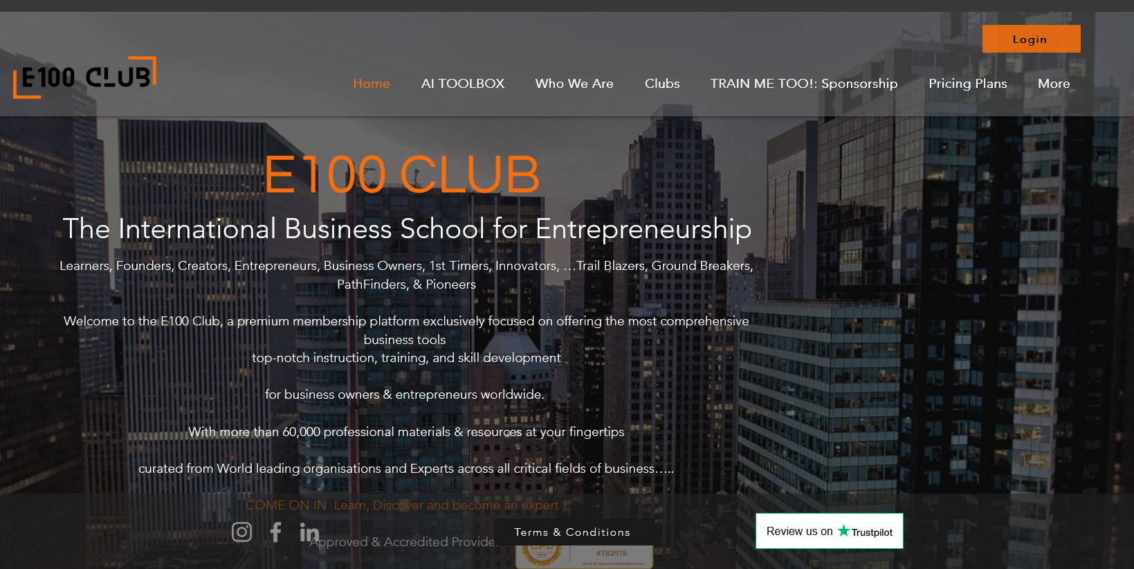 E100 CLUB Website