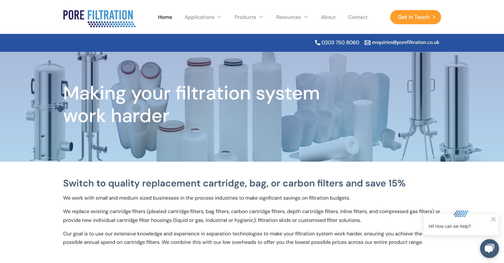 PoreFiltration Website