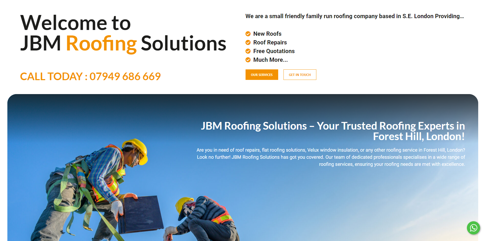 JBM Roofing Solutions Website