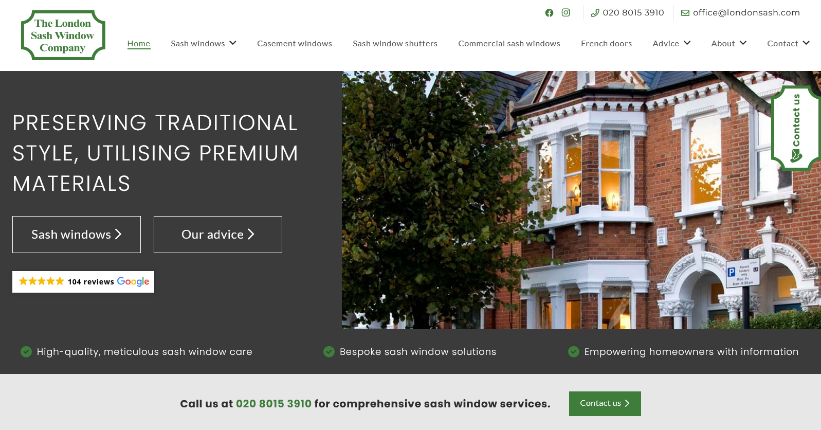 The London Sash Window Company Website