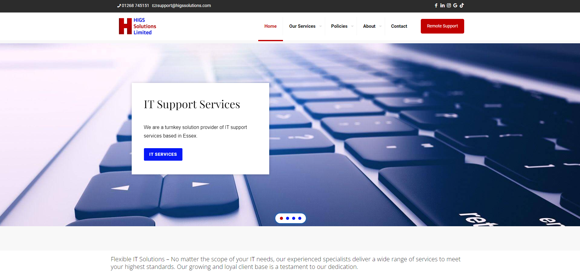 HIGS Solutions Limited Website