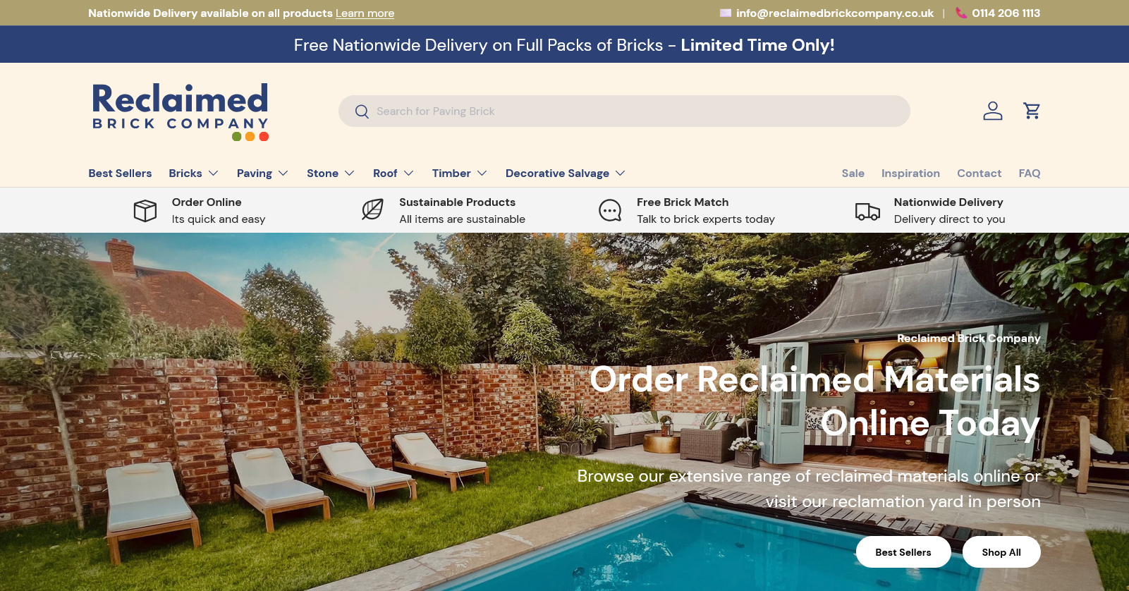 Reclaimed Brick Company Website